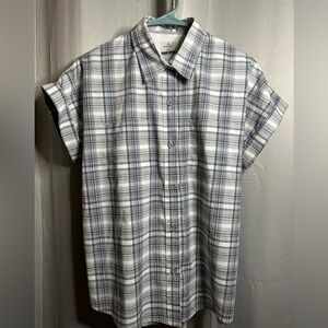 Ridgecut Toughwear Women’s Short sleeve‎ plaid Button Up Small shirt
